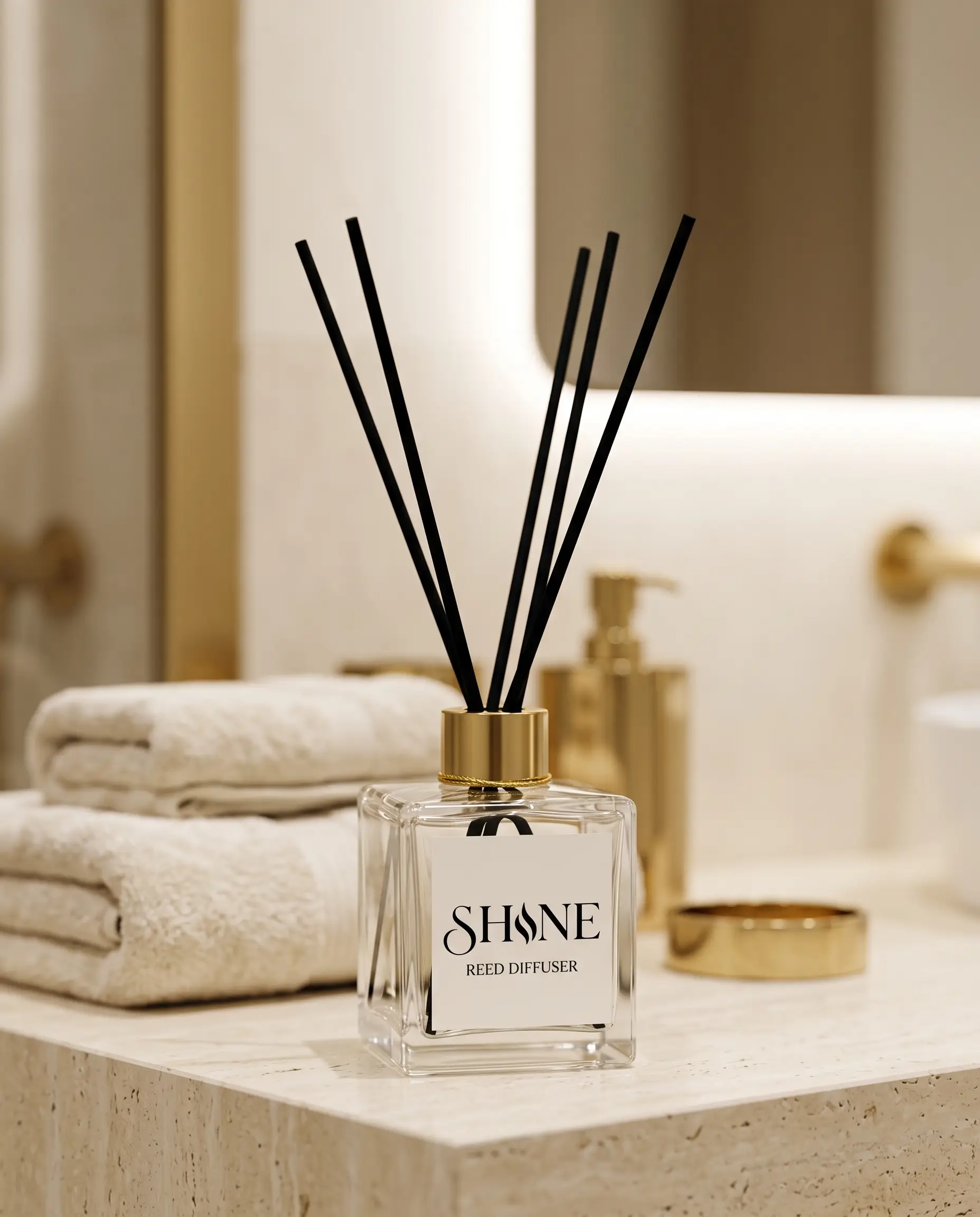 Difusor de ambiente SHINE com varetas de rattan