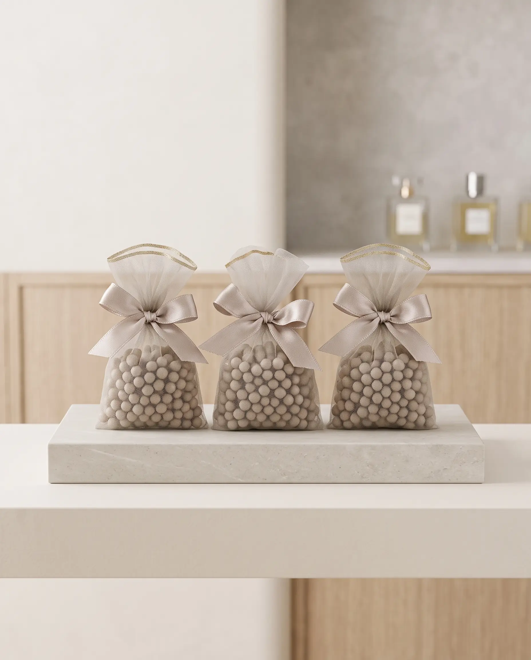 Sachê perfumado SHINE — arranjo com linhos